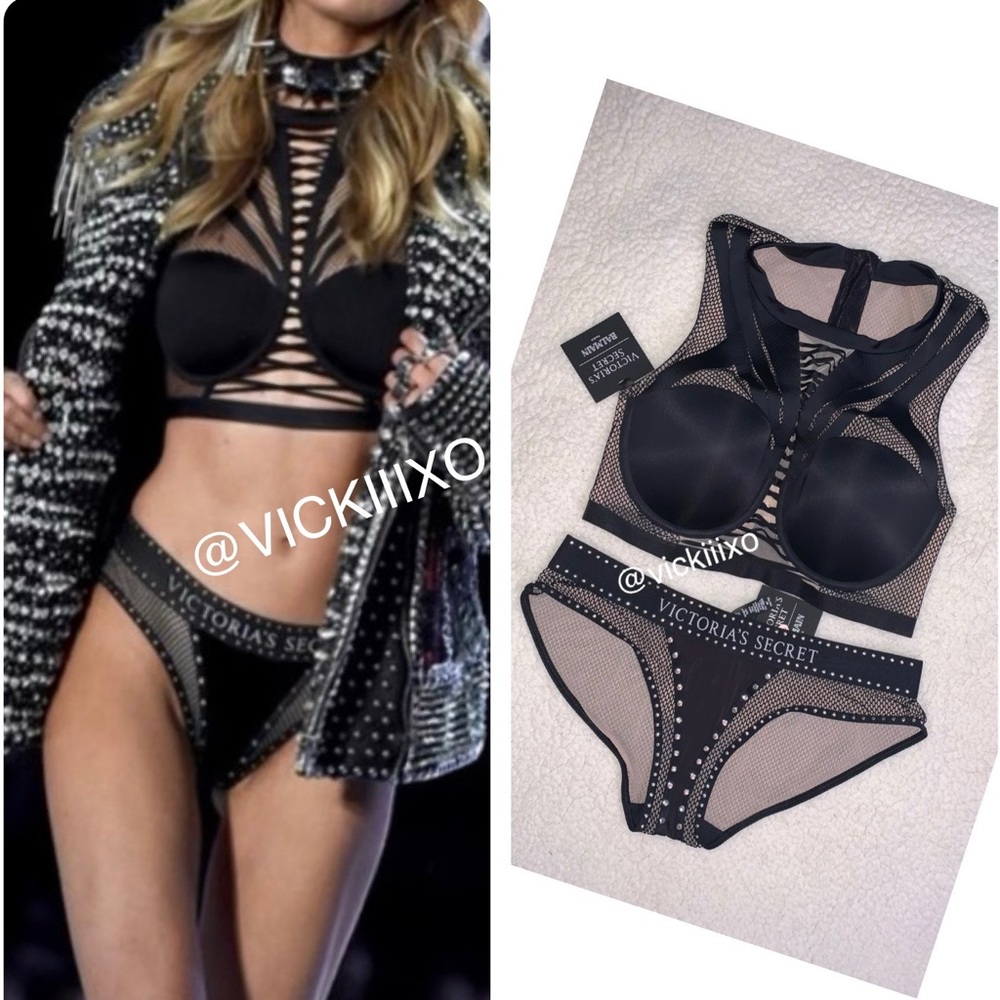 VS Balmain high neck bra top and panty